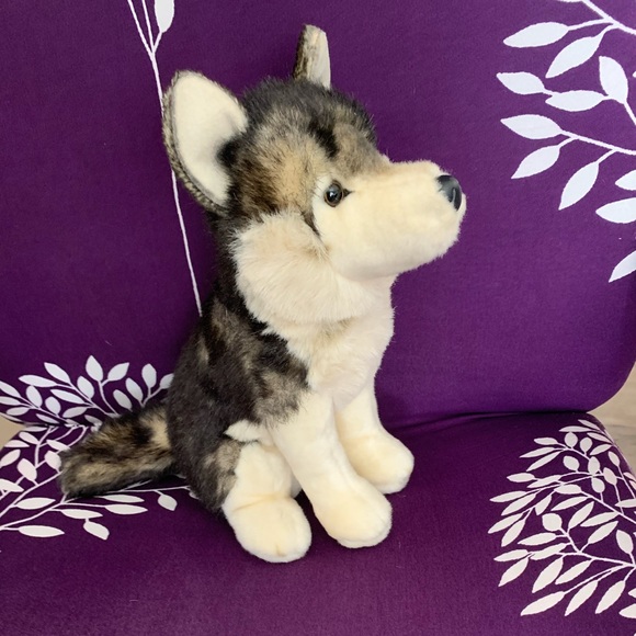 11” Douglas: The Cuddle Toy Plush Wolf - Picture 1 of 4